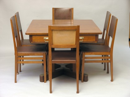 Esstisch mit 8 Stühlen, Otto Wytrlik