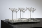 4 Glasses with tray, Otto  Wagner attr.