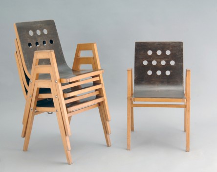 Stacking Chair 3/4/3, Roland Rainer